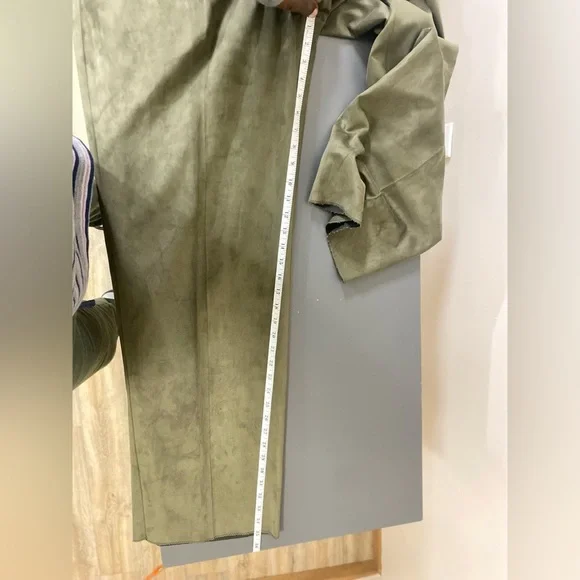 New Vintage CREME DE SILK Olive Green Poly & rayon Mix Pant Mens Size L Waist 36